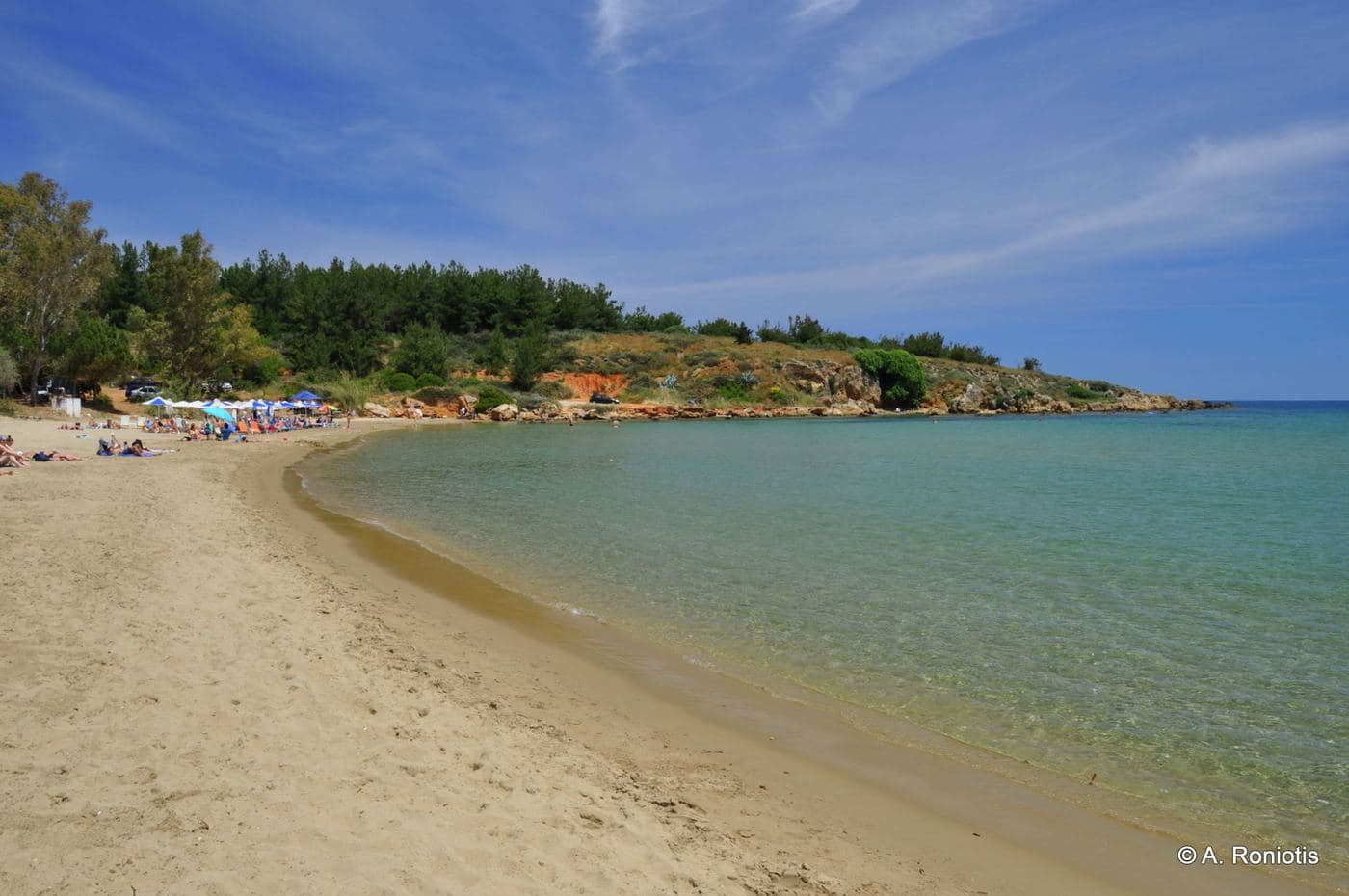 Chrissi Akti beach (Golden Beach) in Chania