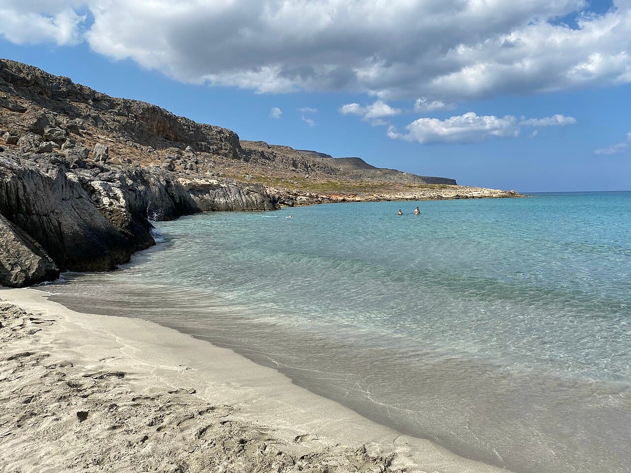 Xerokampos Beach beach in east Crete, sand